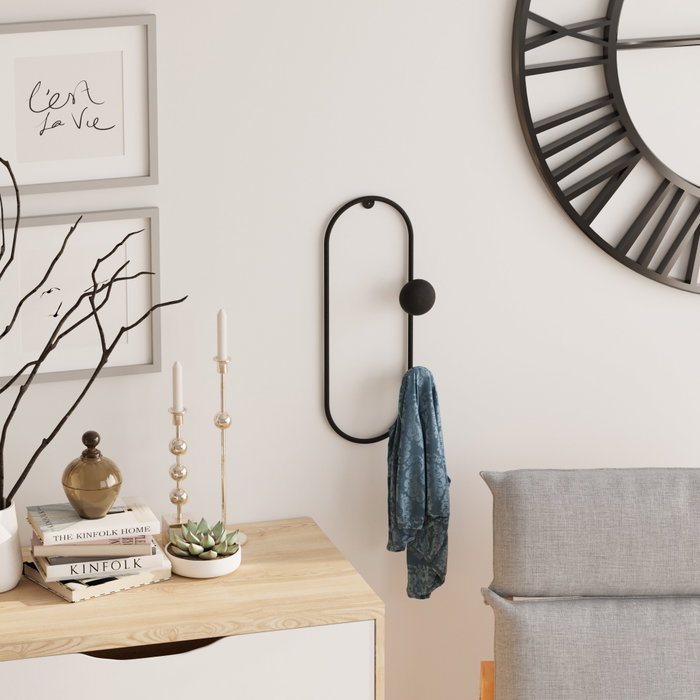 Wallity Cricket Gancho de pared Negro